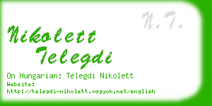 nikolett telegdi business card